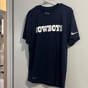 Size MNike Navy Cowboys Dri-FIT Tee